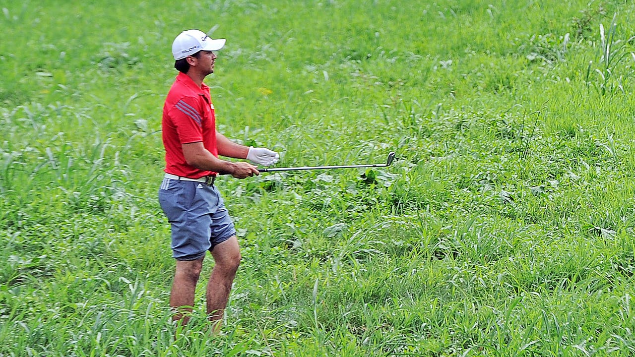 PGA Championship: Shoeless Day saves par across creek